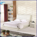 Modern Bedroom Furniture King Size White Soft Leather Bed